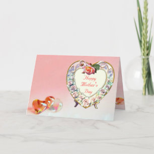 Cartão Dia de as mães de coração