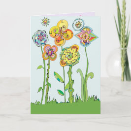 Cartão Dia de as mães de Flores Whimsical