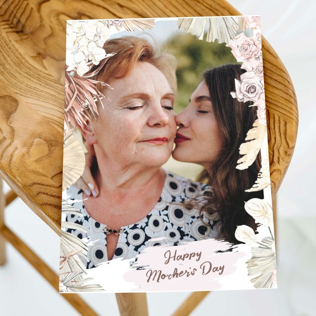 Cartão Dia de as mães de Foto Elegante Elegante de Tendy  (Criador carregado)