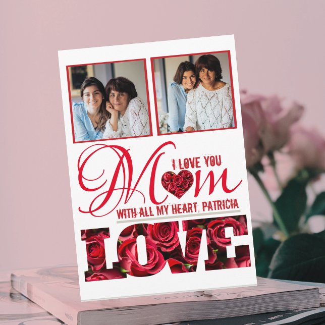 Cartão Dia de as mães de Fotografia Moderna da Calliograf (Criador carregado)