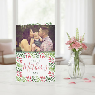 Cartão Dia de as mães de Fotografia Simples do Blossom do