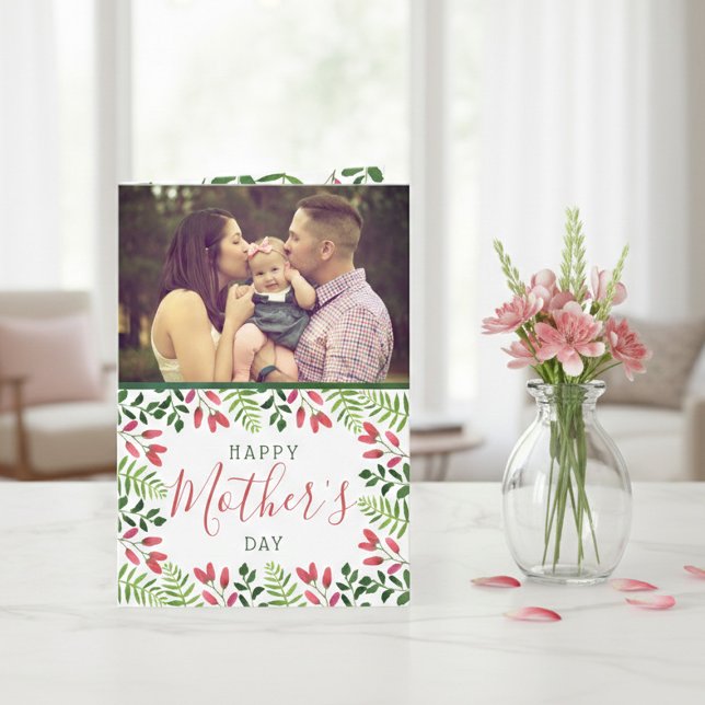 Cartão Dia de as mães de Fotografia Simples do Blossom do (Criador carregado)