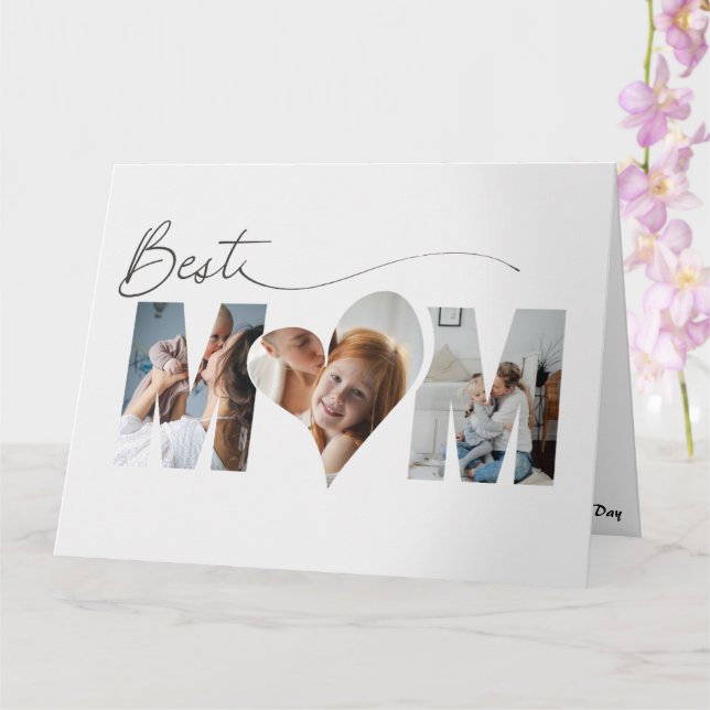 Cartão Dia de as mães de Mãe de Coração Dobrada (Orquídea)