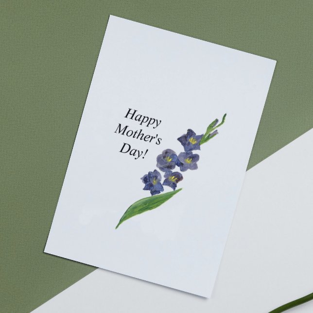 Cartão Dia de as mães de Saudação Floral Botânica Lily (Criador carregado)