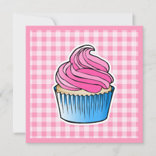 Cartão Dia de as mães do Cupcake rosa