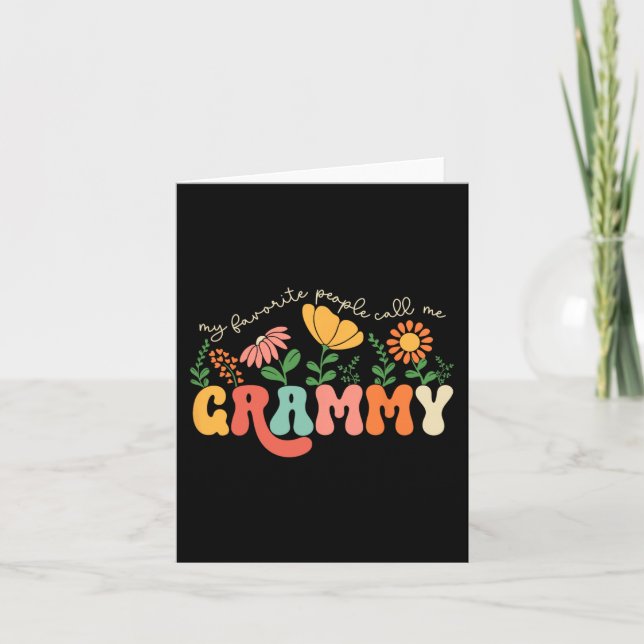 Cartão Dia de as mães do Pessoas Call Me Grammy Favorito (Frente)