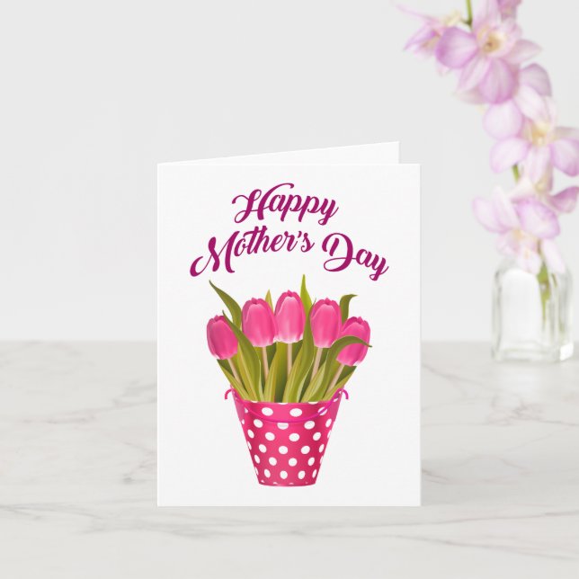 Cartão Dia de as mães Feliz (Orquídea)