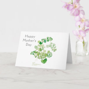 Cartão Dia de as mães Feliz Aquarela Botânica