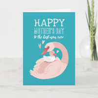 Dia de as mães Feliz da Cartografia Animal Swan