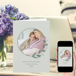 Cartão Dia de as mães Feliz da Fotografia de Flor Rosa