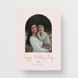 Cartão Dia de as mães Feliz de Coração de Script de Foto