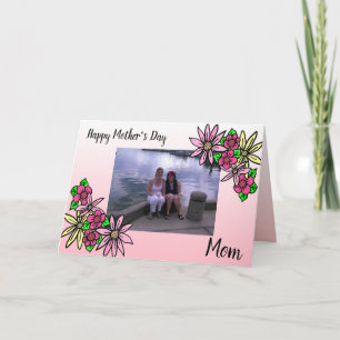 Cartão Dia de as mães Feliz de Fotografias Personalizadas