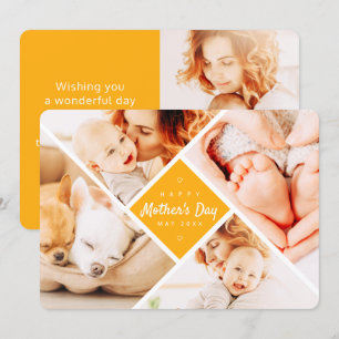 Cartão Dia de as mães feliz de fotos personalizadas mode