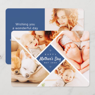 Cartão Dia de as mães feliz de fotos personalizadas mode