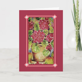 Cartão Dia de as mães Feliz Geranium Pink