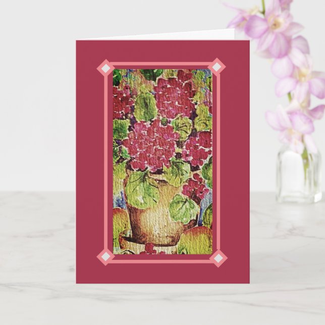 Cartão Dia de as mães Feliz Geranium Pink (Orquídea)