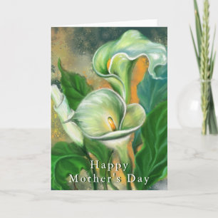 Cartão Dia de as mães Feliz - Linda Calla Lily Flower