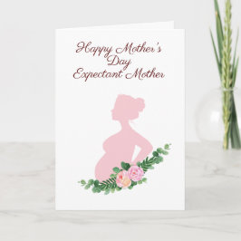 Cartão Dia de as mães Feliz, Mãe Esperta, Silhouette