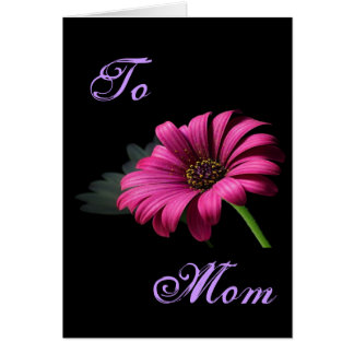 Cartão Dia de as mães Feliz, Rosa Brilhante, Daisy I