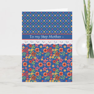 Cartão Dia de as mães Floral Faux
