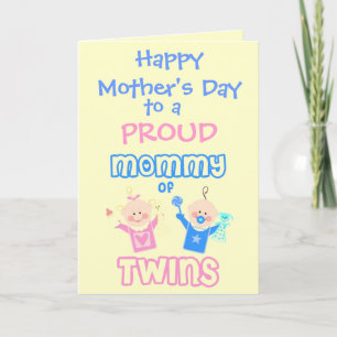 Cartão Dia de as mães Mãe de Twins
