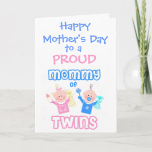 Cartão Dia de as mães Mãe de Twins