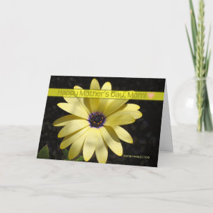 Cartão dia de as mães - Margarida Amarela (2) - Placa -