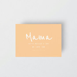 Cartão Dia de as mães moderno elegante e manuscrito mínim