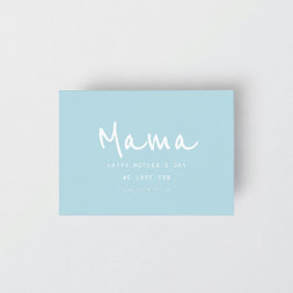 Cartão Dia de as mães moderno elegante e manuscrito mínim
