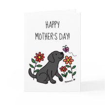 Dia de as mães Negro Labrador e Verde