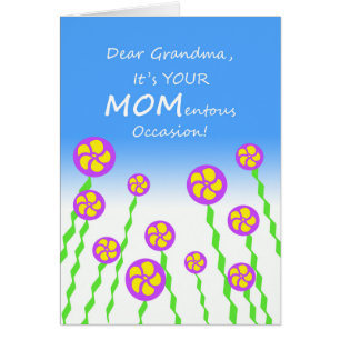 Cartão Dia de as mães para a avó, trocadilho de Ocasiã