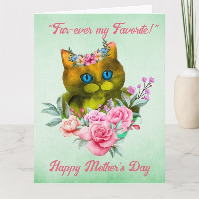 Cartão Dia de as mães Pele-sempre Favorito (Frente)