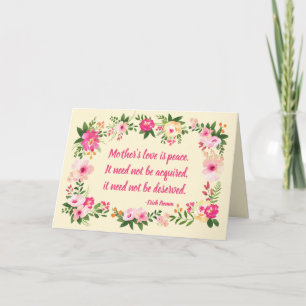 Cartão Dia de as mães Personalizado Floral de Aquarela