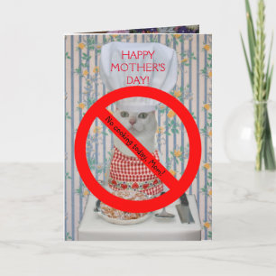 Cartão Dia de as mães Personalizável de Gato de Gato de