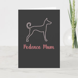 Cartão Dia de as mães personalizável "Podenco Mãe"