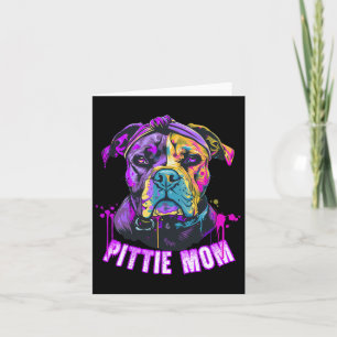 Cartão Dia de as mães Pittie Mãe Pitbull Dog Lovers