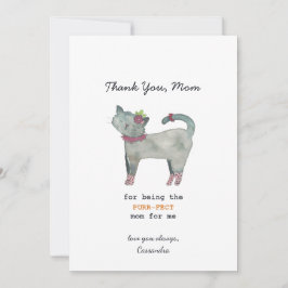 Cartão Dia de as mães Puro do Cat Pun