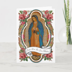 Cartão Dia de as mães religioso espanhol Guadalupe