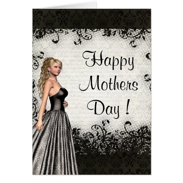 Cartão dia de as mães romântico bonito (Frente)