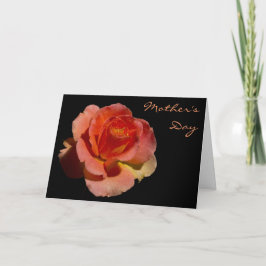 Cartão Dia de as mães Rosa 2 laranja
