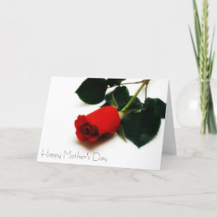 Cartão Dia de as mães rosa vermelha