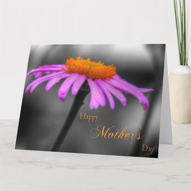 Cartão Dia de as mães Roxo e Conversor Laranja (Frente)
