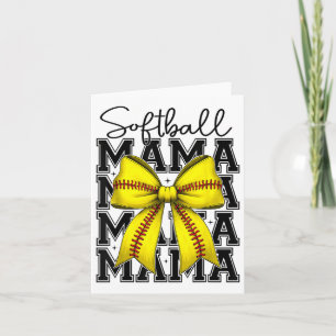 Cartão Dia de as mães Softball Mama Coquette Mo
