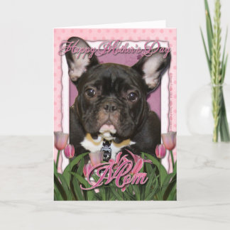 Cartão Dia de as mães - Tulipas Cor-de-Rosa - Bulldog Fra