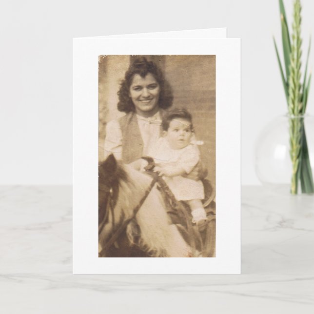 Cartão Dia de as mães Vintage (Frente)