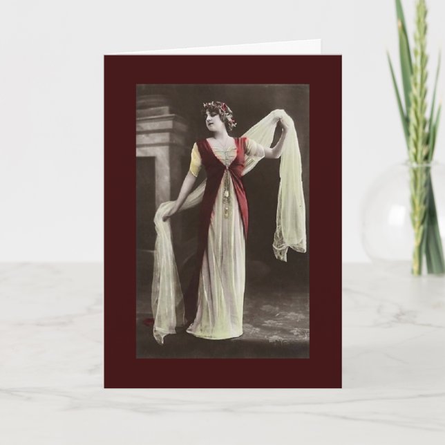 Cartão Dia de as mães Vintage (Frente)