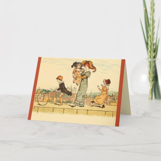 Cartão Dia de as mães vitoriano (Frente)