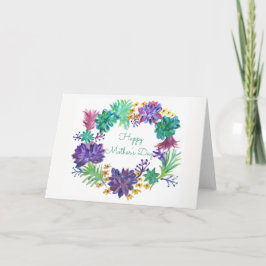 Cartão Dia de as mães Wreath