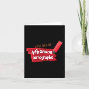 Cartão Dia De Autógrafo Escolar Aluno Da 4ª Série Do Ensi