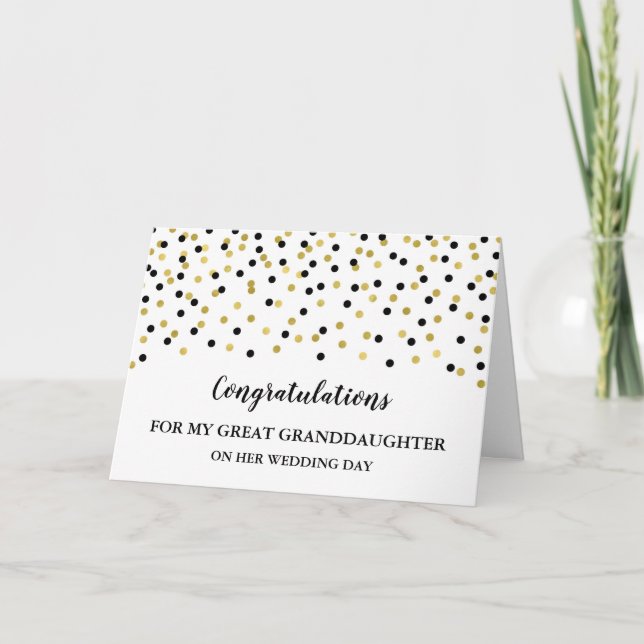 Cartão Dia de Casamento da Neve Neta da Excelente Dourada (Frente)